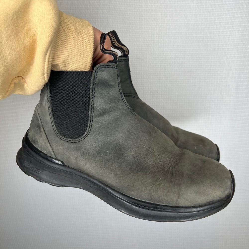 Blundstone 2140 Active Chelsea Boots Rustic Black Nubuck Leather AU 6.5 US W 9.5
